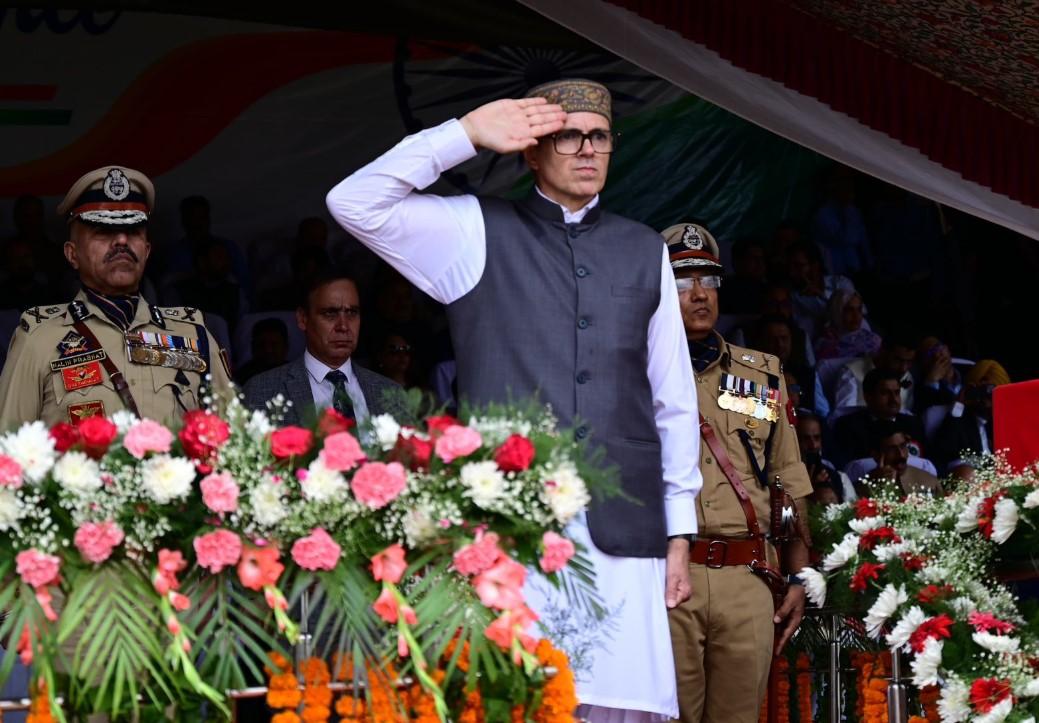 Omar attends I Day event in Srinagar first elected CM in 8 years to unfurl tricolour in JK