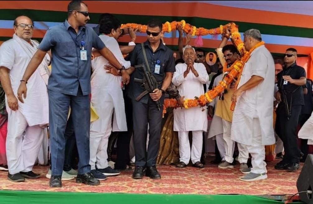 Bihar CM Nitish Kumar urges people to vote for NDA once again for development