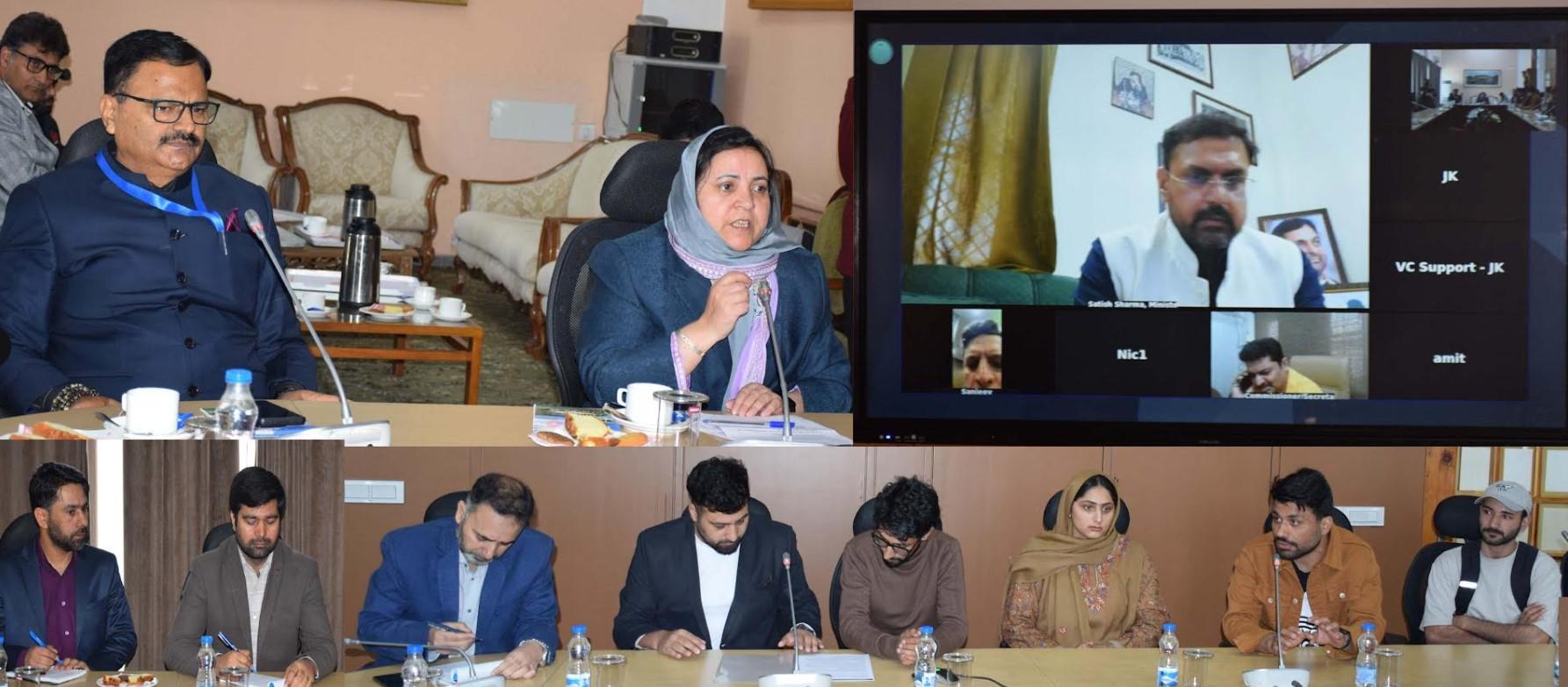 Cabinet Sub-Committee on reservation rules interacts with public delegations, students at SKICC