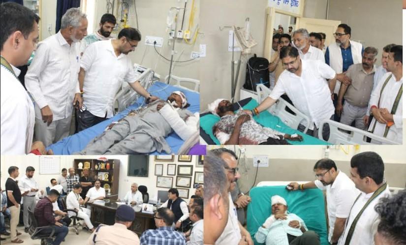 Satish Sharma visits GMC Udhampur, reviews treatment facilities for accident victims