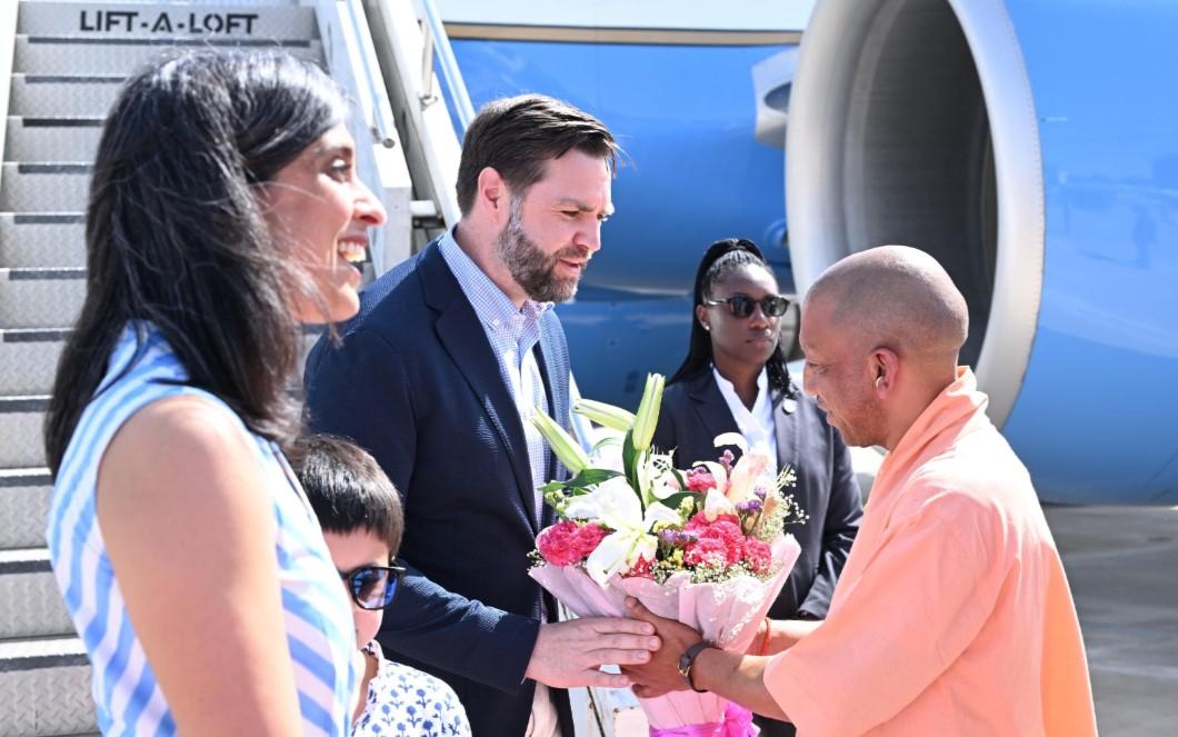JD Vance, family land in Agra for Taj Mahal tour, CM Yogi Adityanath welcomes US Vice President