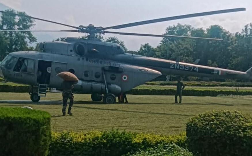 IAF, Reasi Admin collaborate to airdrop ration to Rain affected Sarhi village