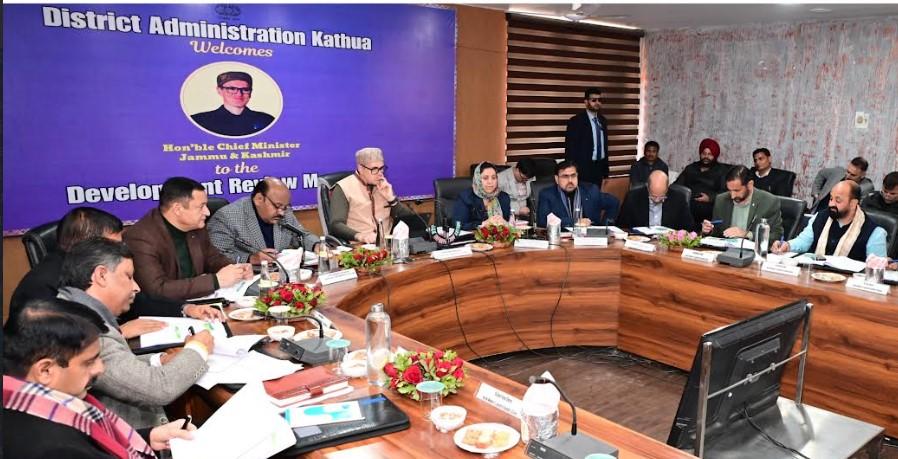 CM Omar Abdullah reviews development scenario in Samba, stresses time-bound completion of projects