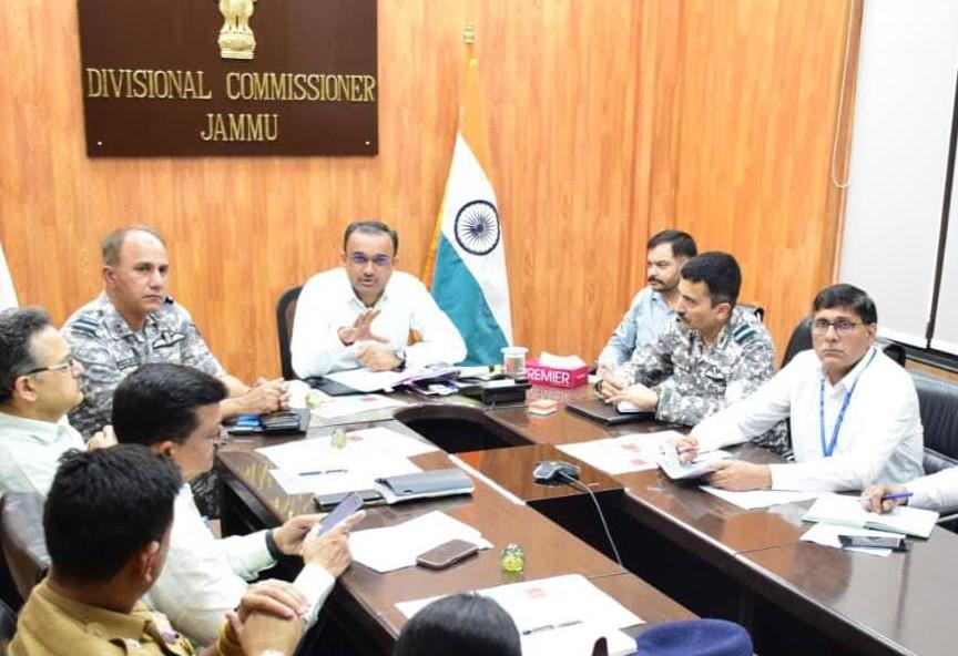 Div Com reviews preventive measures against bird hazard around Jammu Airport
