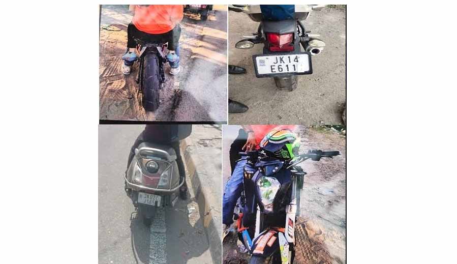 Jammu: Traffic police seizes vehicles without number plates