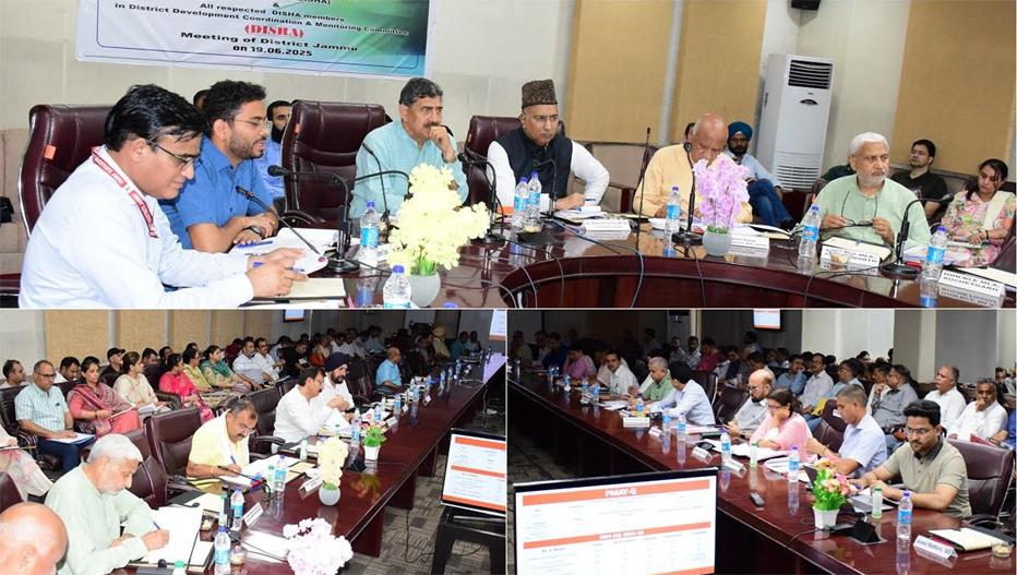MP Jugal Kishore Sharma, GA Khatana chair DISHA district review meeting in Jammu