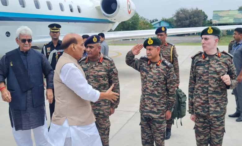 Rajouri militant attack: Rajnath Singh reaches Jammu, to chair a high level meeting in sometime