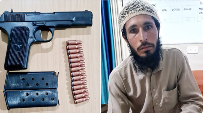J&K: Terrorist arrested from Doda, ammunition including Chinese pistol recovered