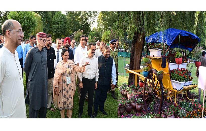 CM Omar Abdullah inaugurates Srinagar’s first Waste to Wonder-Flower Garden developed by Floriculture Department