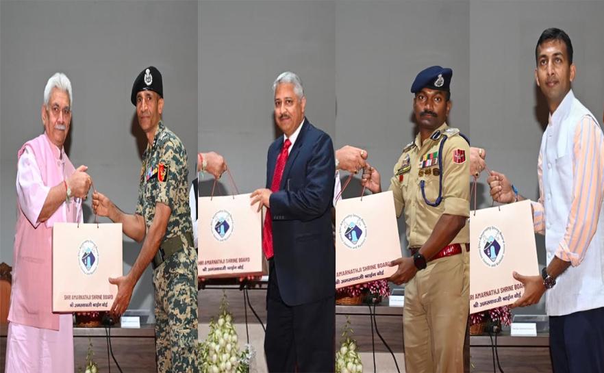 LG Felicitates Officers & Stakeholders for Successful Shri Amarnath Ji Yatra 2026
