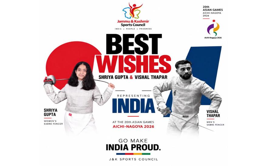 J&K's Shriya Gupta and Vishal Thapar to represent India at 20th Asian Games in Japan