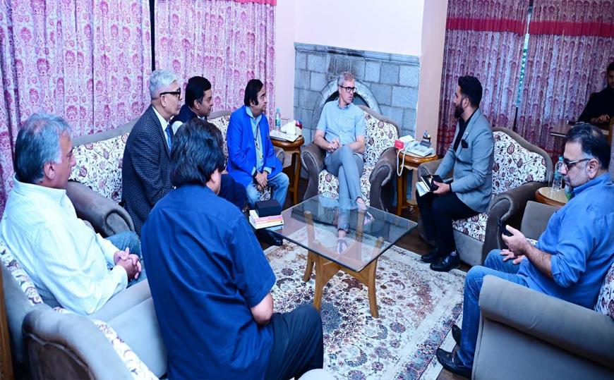 Chief Minister Omar Abdullah meets various delegations at Raabita Office