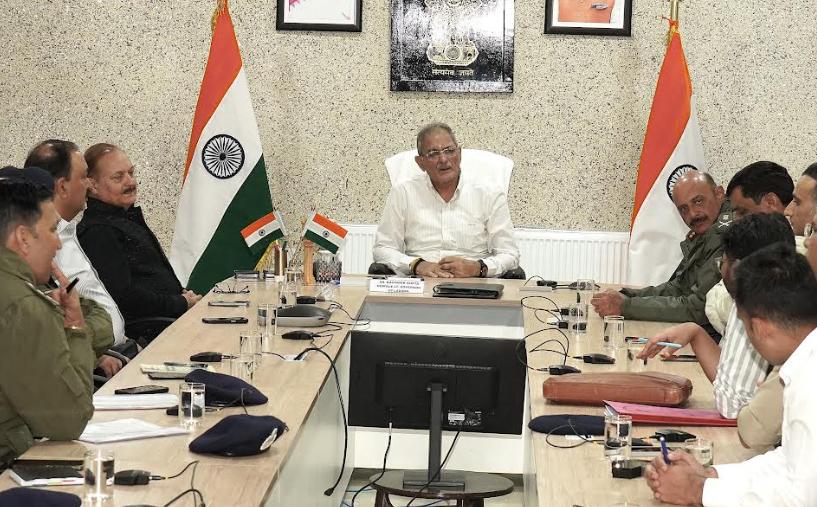 LG Kavinder Gupta reviews Law & Order situation in Leh