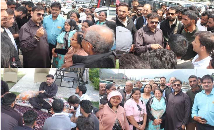 Satish Sharma visits Pahalgam, interacts with tourists, transporters; reviews facilities