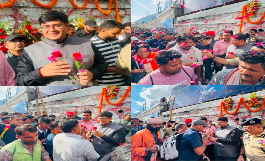 First batch of Shri Amarnath Ji Yatra-2026 pilgrims receives warm welcome at Baltal Base Camp