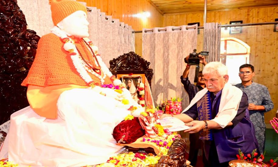 Lieutenant Governor Visits Shri Ramakrishna Mahasammelan Ashram Anantnag; Lays Foundation Stone for initiatives dedicated to heritage and cultural preservation