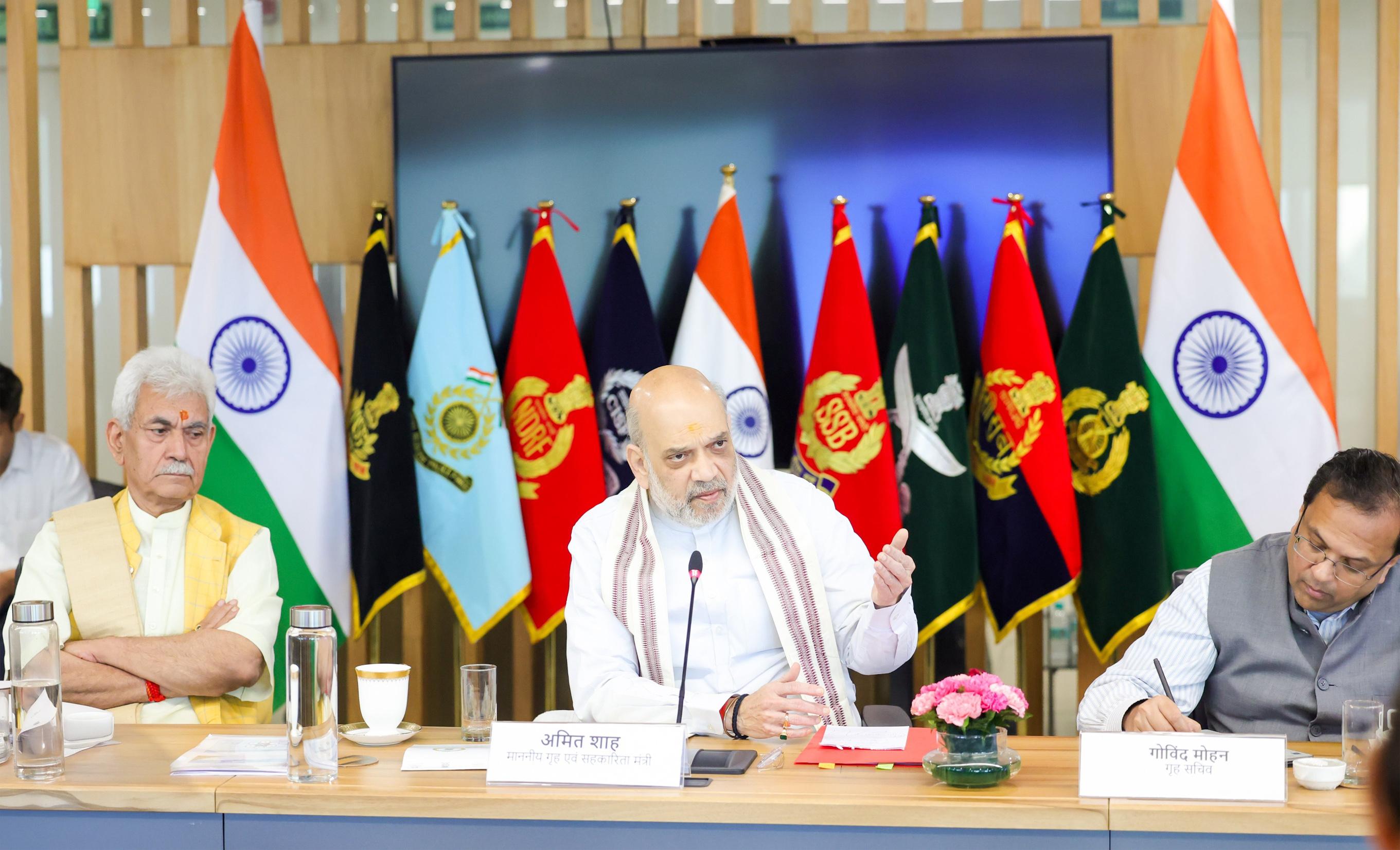 ‘Full freedom to crush enemies’: HM Amit Shah reviews J&K’s security situation