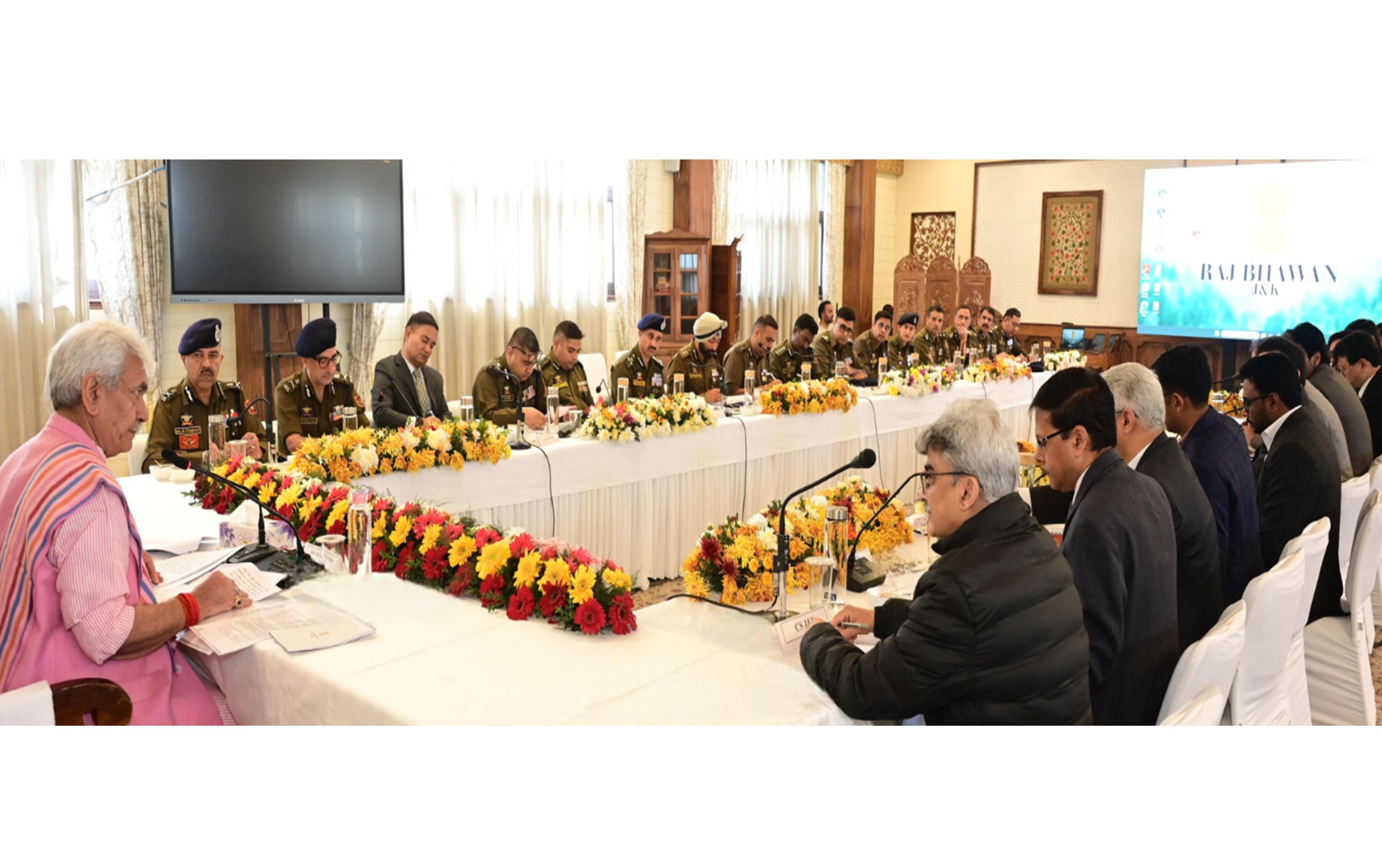 LG Manoj Sinha Asks Officials To Adopt 360-Degree Approach To Dismantle Terrorism In J&K