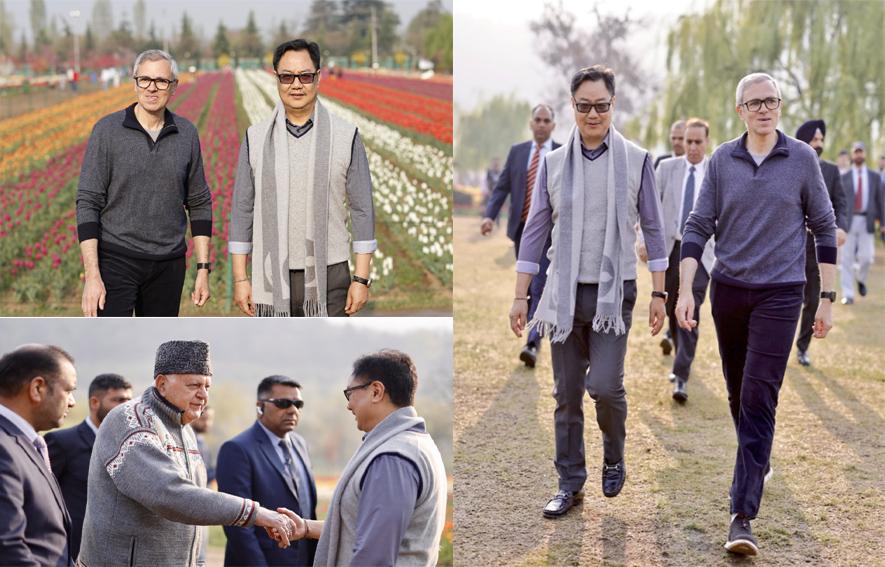 Union Minister Kiren Rijiju, CM Omar Abdullah visit Kashmir’s Tulip Garden