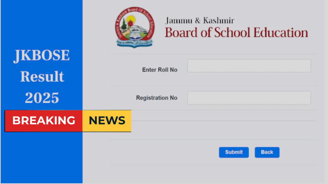 JKBOSE 10th 12th Result 2025 announces soon; Check results at at jkbose.nic.in and jkresults.nic.in