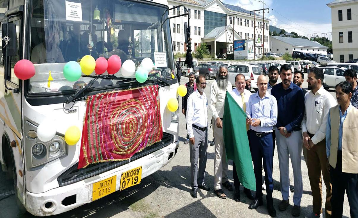 DC Kishtwar flags off JKRTC bus service for Shri Machail Mata Yatra pilgrims