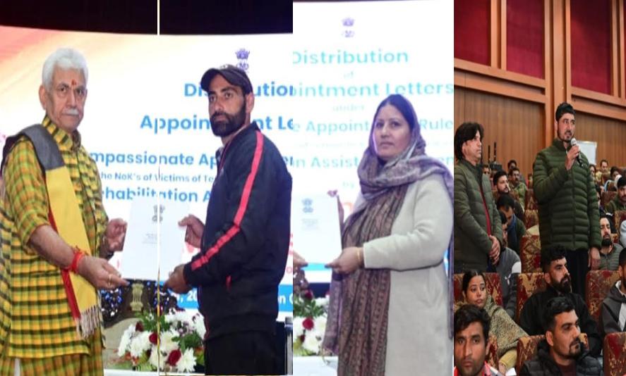 Lieutenant Governor hands over appointment letters to 41 NoKs of victims of terrorism of Jammu Division