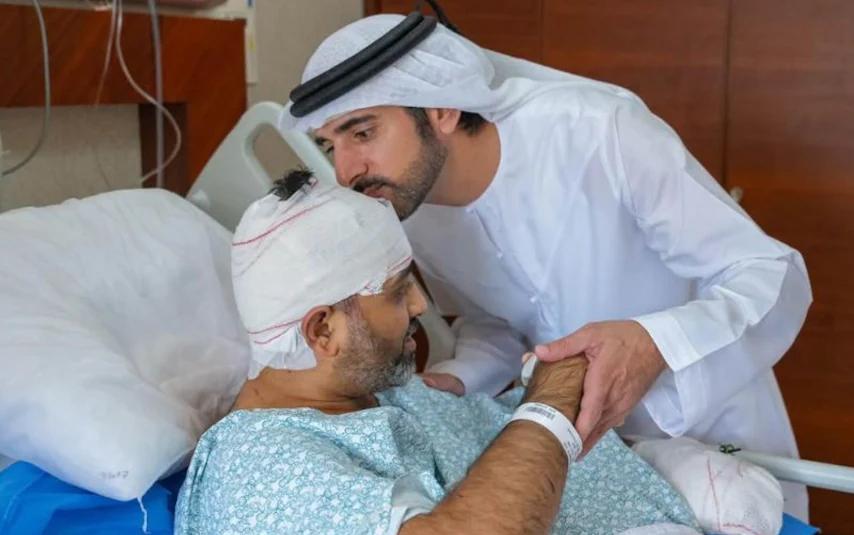 Dubai's Crown Prince Hamdan Meets flydubai Hero Smit Machchhar In Hospital