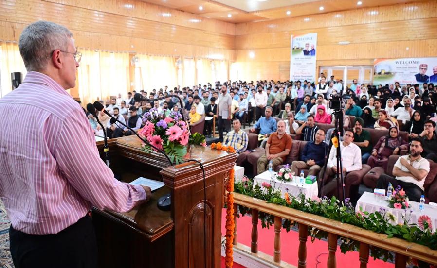 CM Omar Abdullah lays foundation for several development works at Kashmir Government Polytechnic