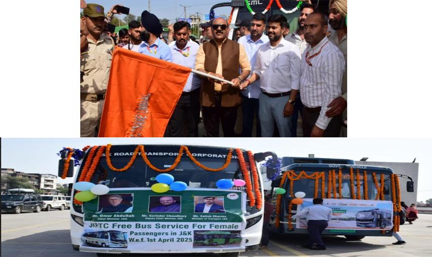 Deputy Chief Minister launches Free Bus Service for Women in Jammu