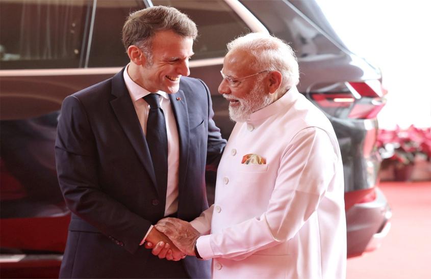 PM Modi holds bilateral talks with French President Macron in Mumbai