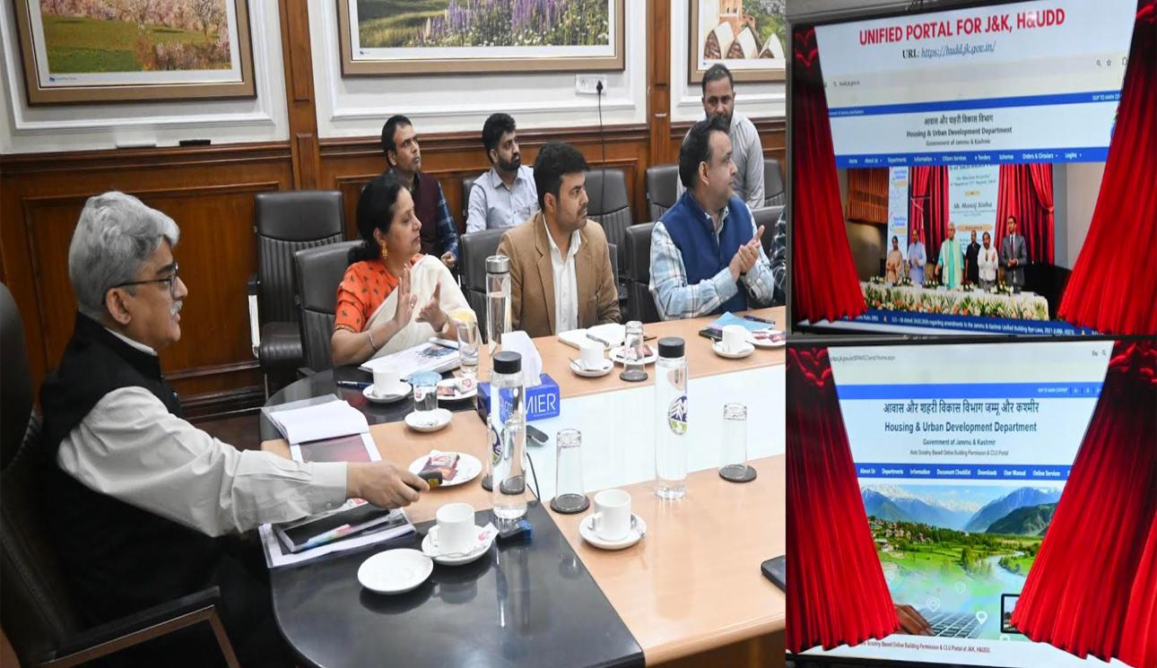 CS launches Auto-DCR Building Permissions, Municipal Payment platforms to boost urban governance in J&K