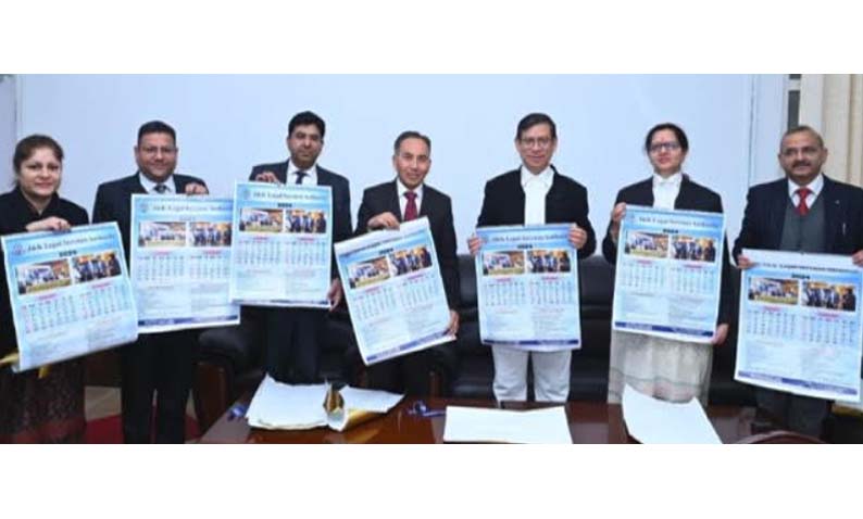 Chief Justice unveils Activity calendar 2024 of J&K Legal Services Authority