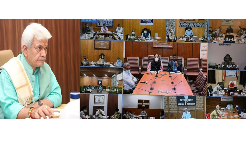 Lt Governor chairs series of meetings with Covid Task Force, DCs, SSPs