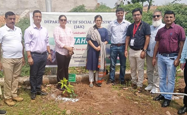 DC Jammu plants tree sapling at SPCA land under Van Mahotsav campaign