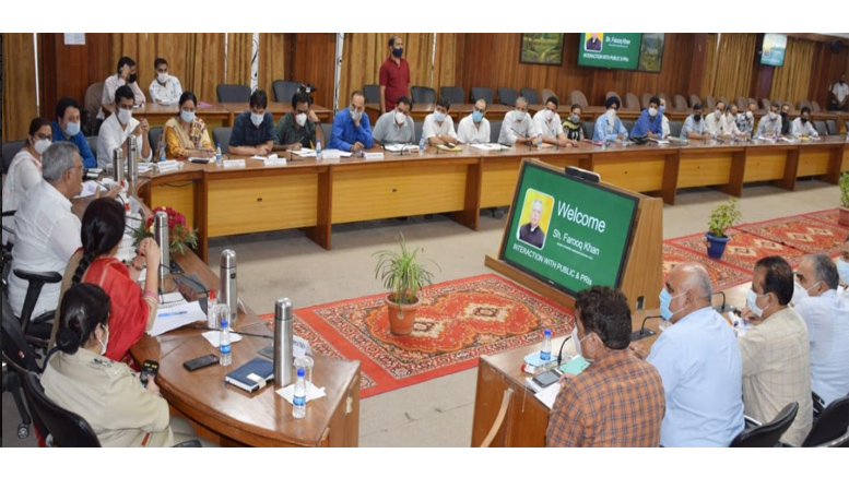 Advisor Khan holds public hearings during outreach camp at Udhampur
