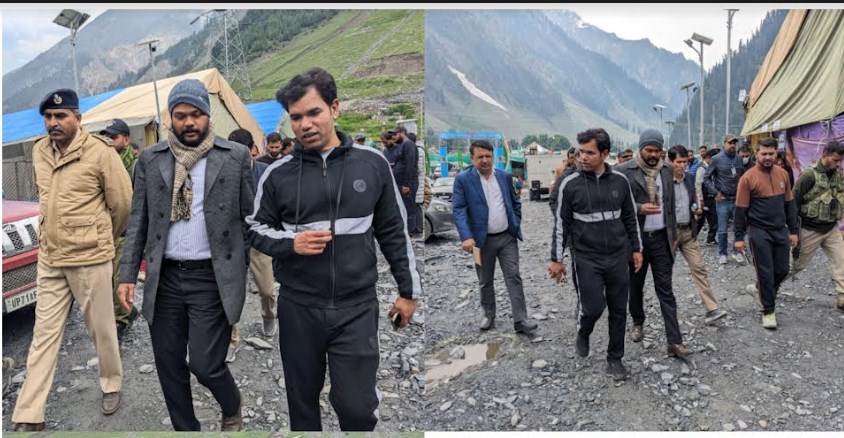 Div Com Kashmir visits Baltal axis of Shri Amarnathji Cave; takes firsthand appraisal of arrangements