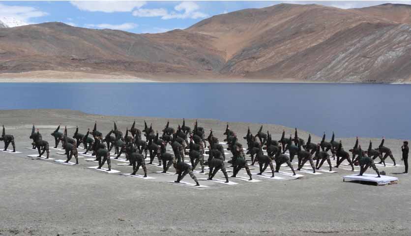 Yoga Day: Indian Army personnel perform yoga at Ladakh's Pangong Tso Lake